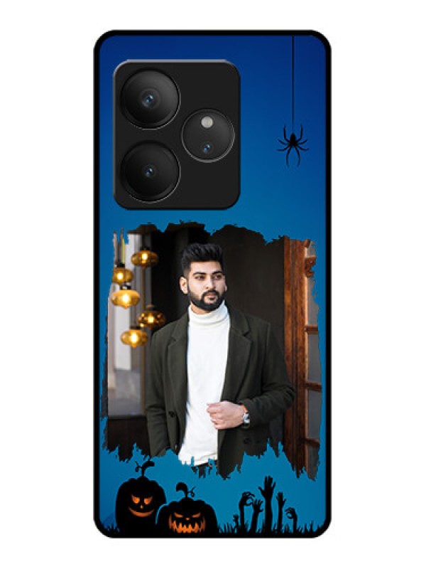 Custom Realme GT 6T 5G Custom Glass Phone CaseWith Pro Halloween Design