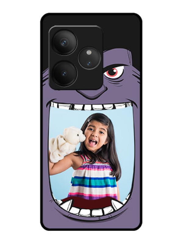 Custom Realme GT 6T 5G Custom Glass Phone CaseAngry Monster Design