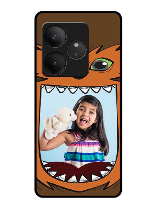 Custom Realme GT 6T 5G Custom Glass Phone CaseOwl Monster Back Case Design