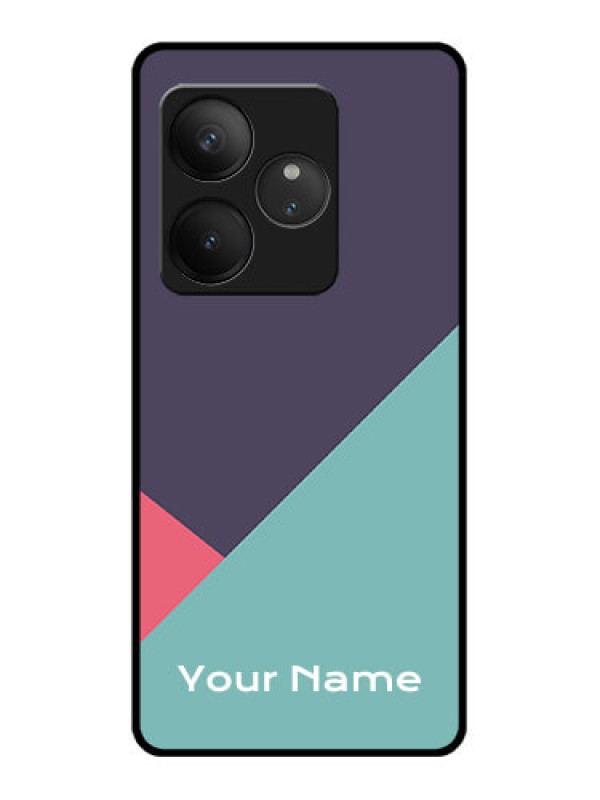 Custom Realme GT 6T 5G Custom Glass Phone CaseTri Color Abstract Design