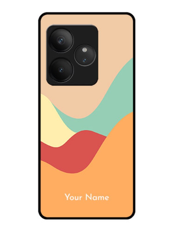 Custom Realme GT 6T 5G Custom Glass Phone CaseOcean Waves Multi - Colour Design