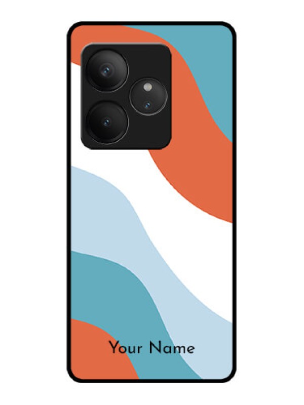 Custom Realme GT 6T 5G Custom Glass Phone CaseColoured Waves Design