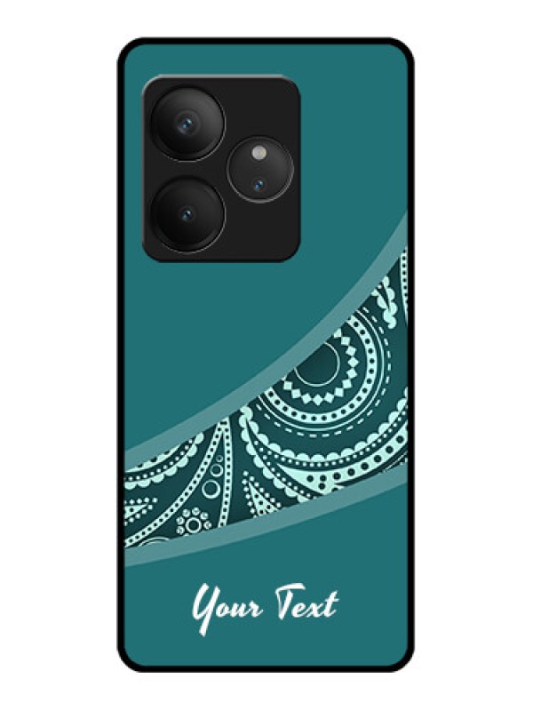 Custom Realme GT 6T 5G Custom Glass Phone CaseSemi Visible Floral Design