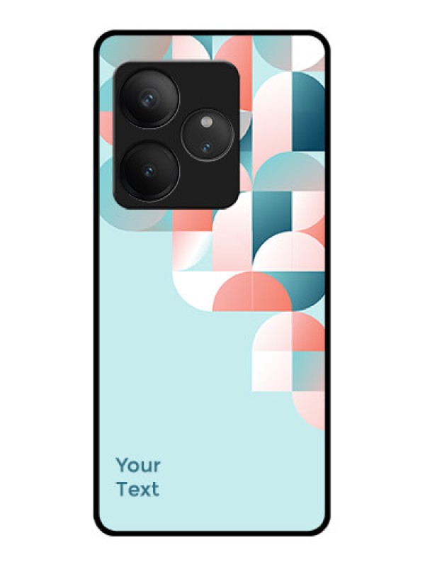 Custom Realme GT 6T 5G Custom Glass Phone CaseStylish Semi - Circle Pattern Design