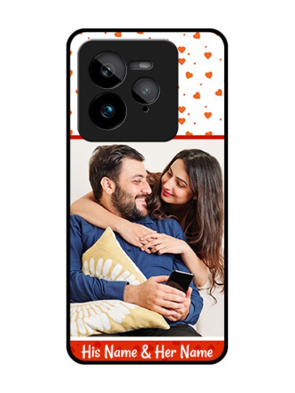 Custom Realme GT 7 Pro Custom Glass Phone Case - Orange Love Symbol Design