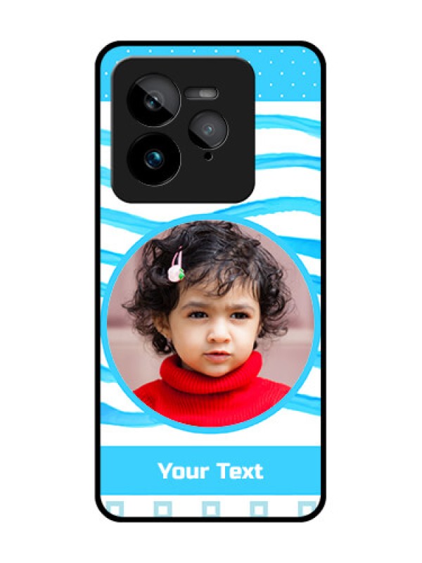 Custom Realme GT 7 Pro Custom Glass Phone Case - Simple Blue Case Design