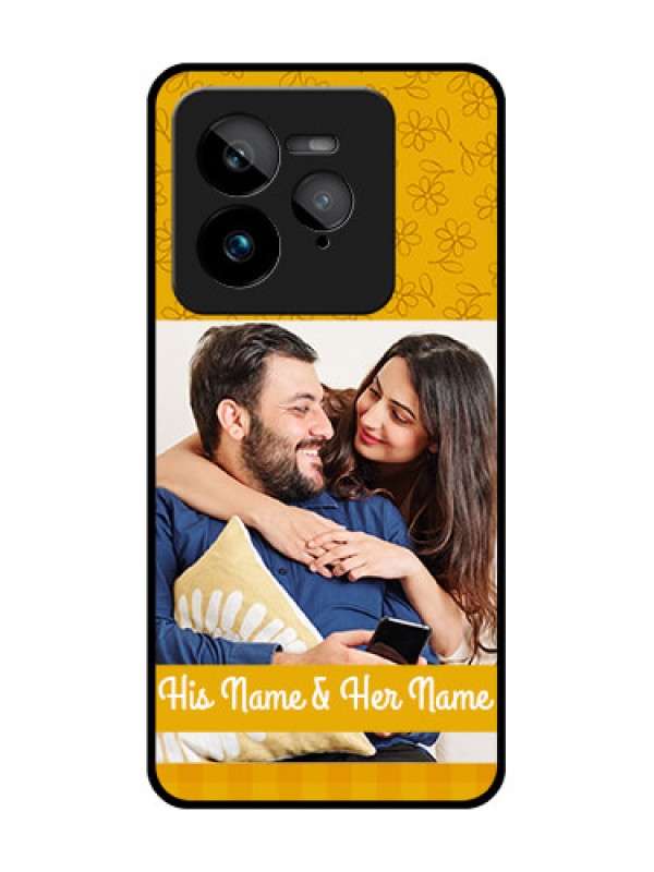 Custom Realme GT 7 Pro Custom Glass Phone Case - Yellow Floral Design
