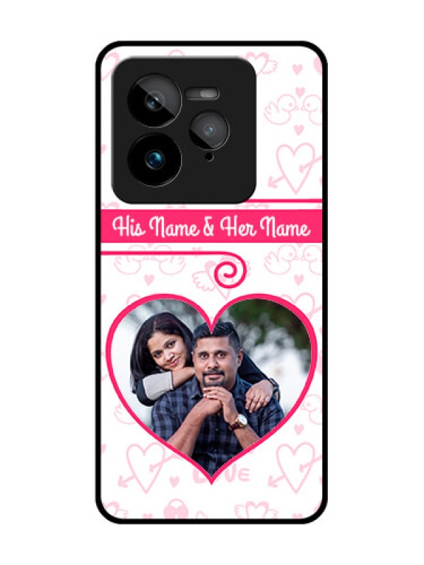 Custom Realme GT 7 Pro Custom Glass Phone Case - Heart Shape Love Design