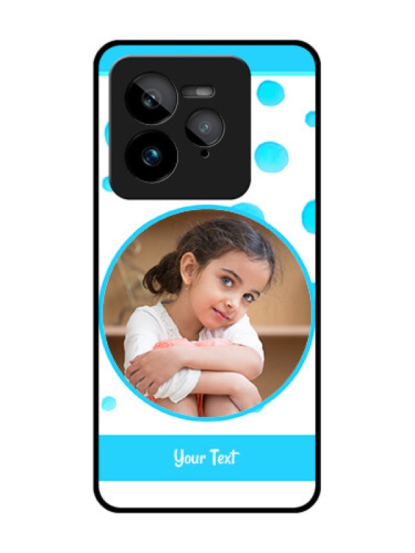 Custom Realme GT 7 Pro Custom Glass Phone Case - Blue Bubbles Pattern Design