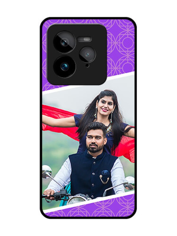 Custom Realme GT 7 Pro Custom Glass Phone Case - Violet Color Pattern Design