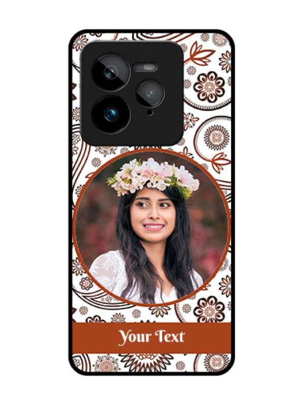 Custom Realme GT 7 Pro Custom Glass Phone Case - Abstract Flower Design