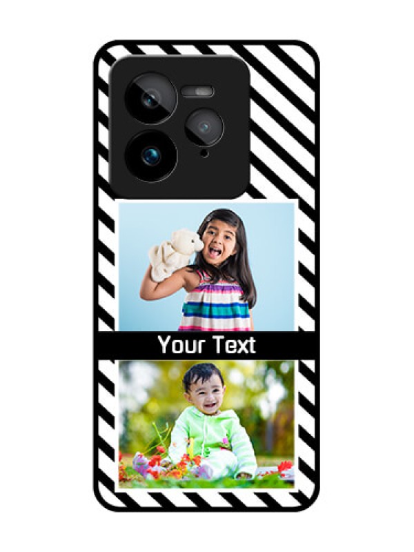 Custom Realme GT 7 Pro Custom Glass Phone Case - Black And White Stripes Design