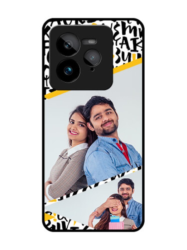 Custom Realme GT 7 Pro Custom Glass Phone Case - Letters Pattern Design