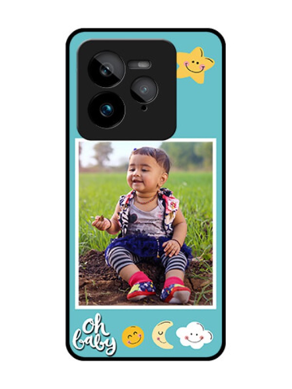 Custom Realme GT 7 Pro Custom Glass Phone Case - Smiley Kids Stars Design