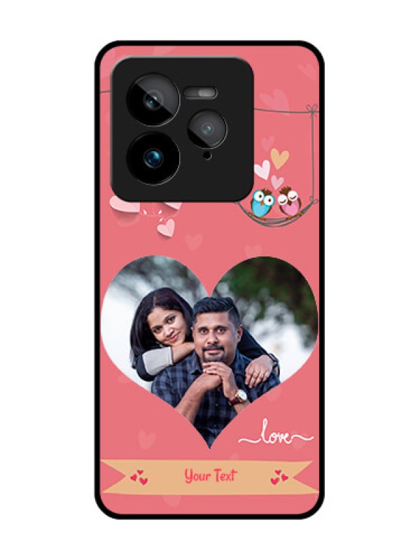Custom Realme GT 7 Pro Custom Glass Phone Case - Peach Color Love Design