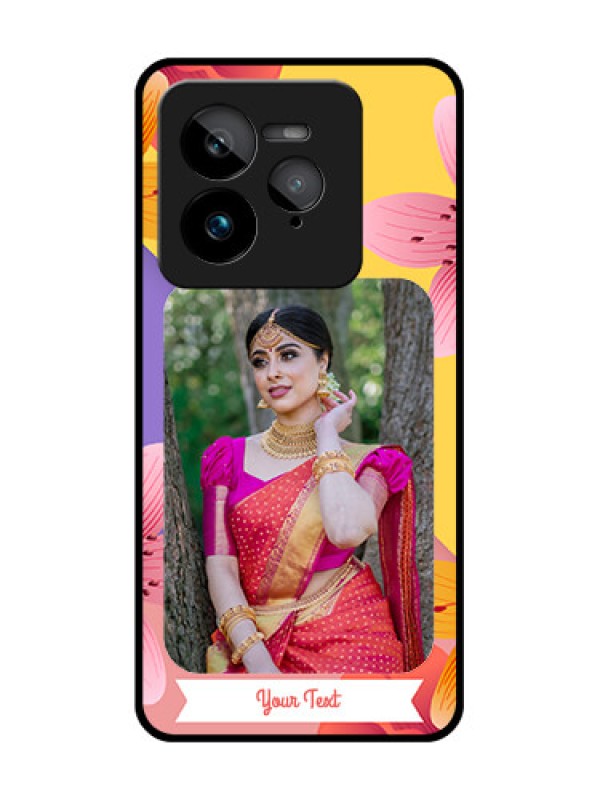 Custom Realme GT 7 Pro Custom Glass Phone Case - 3 Image With Vintage Floral Design