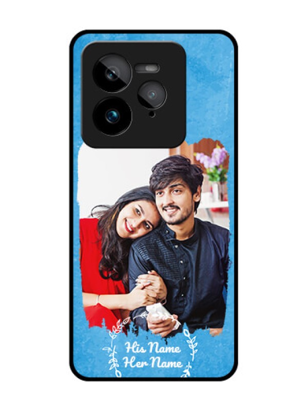Custom Realme Gt 7 Pro Custom Glass Phone Case - Blue Color Vintage Design