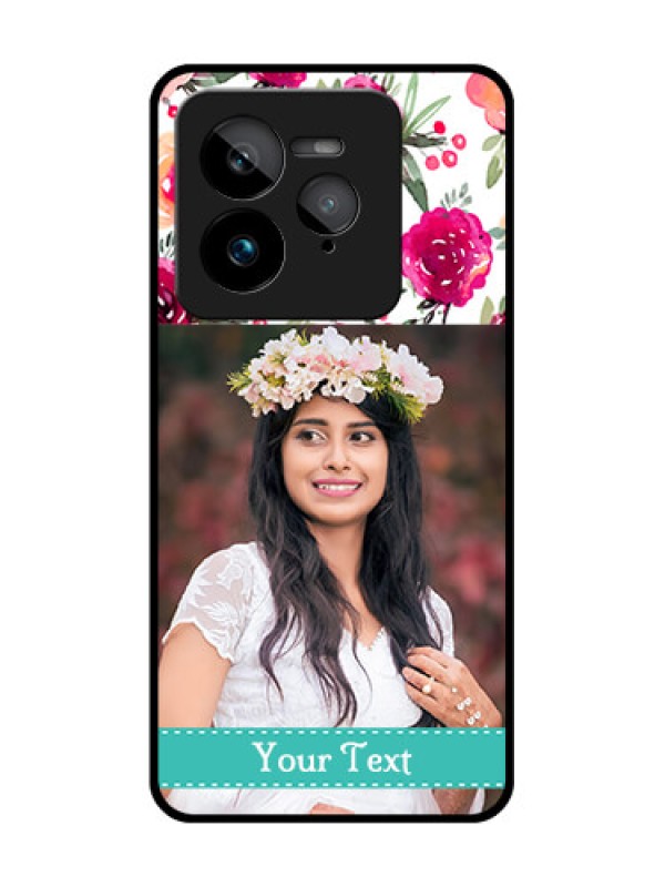 Custom Realme GT 7 Pro Custom Glass Phone Case - Water Colors Floral Design