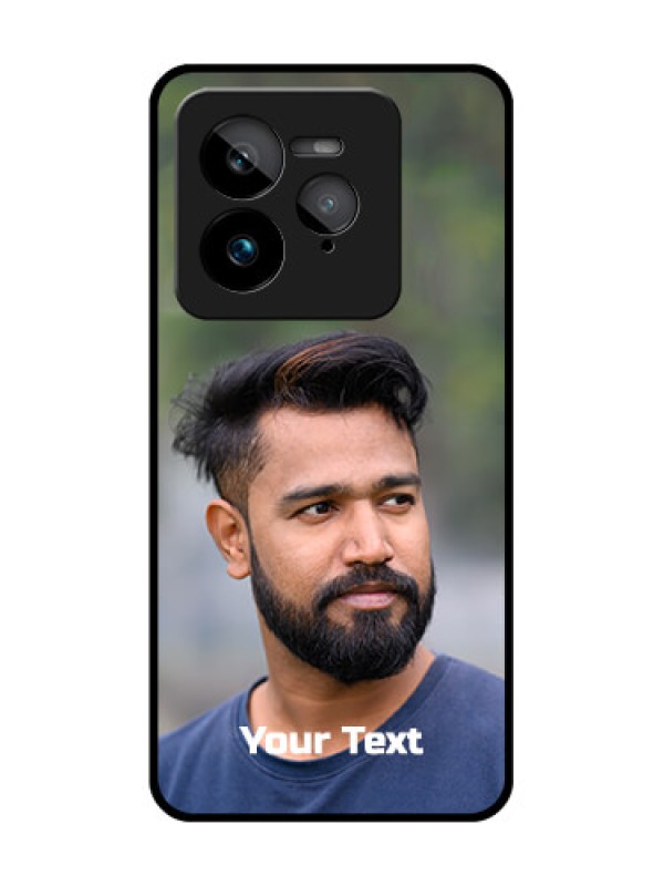 Custom Realme GT 7 Pro Custom Glass Phone Case - Photo With Text Design