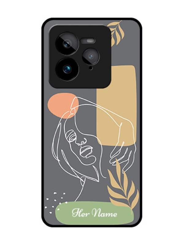 Custom Realme GT 7 Pro Custom Glass Phone Case - Gazing Woman Line Art Design