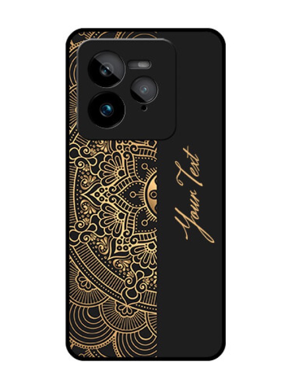 Custom Realme GT 7 Pro Custom Glass Phone Case - Mandala Art With Custom Text Design