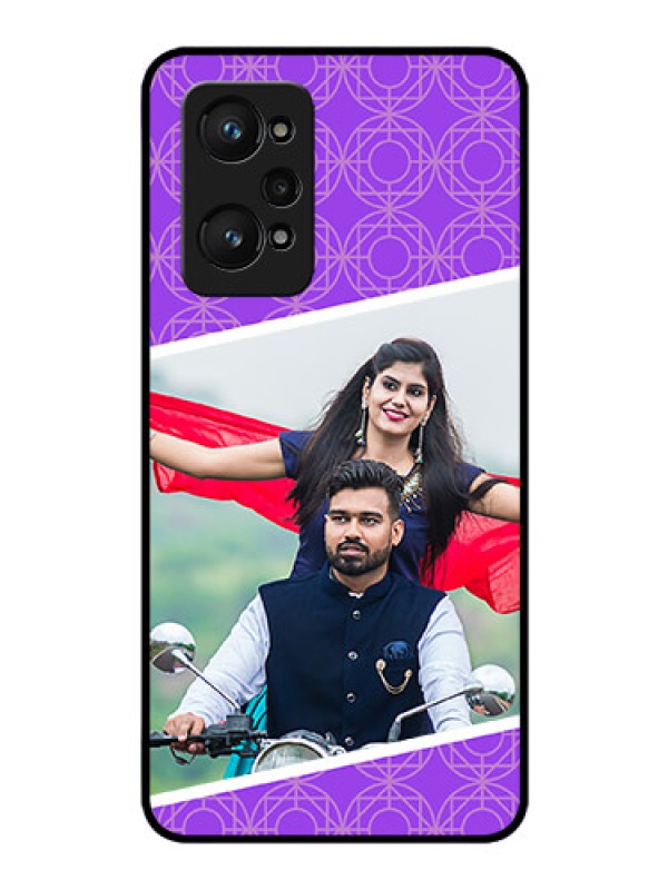 Custom realme GT Neo 2 5G Custom Glass Phone Case - Violet Pattern Design