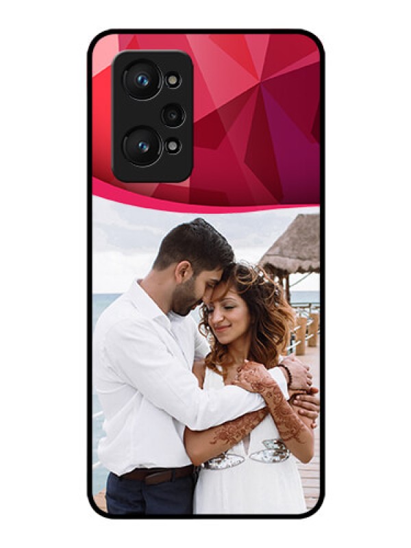 Custom realme GT Neo 2 5G Custom Glass Mobile Case - Red Abstract Design