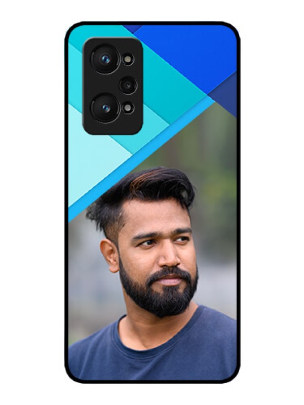 Custom realme GT Neo 2 5G Custom Glass Phone Case - Blue Pattern Design