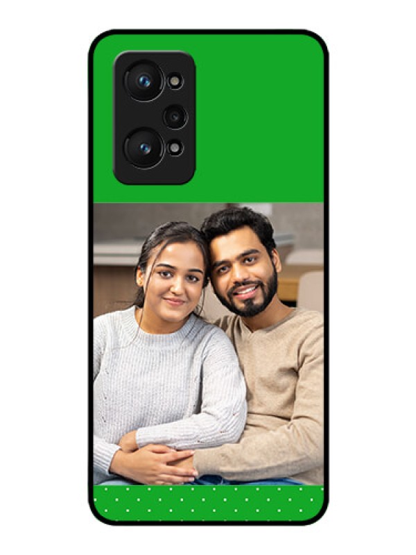 Custom realme GT Neo 2 5G Personalized Glass Phone Case - Green Pattern Design