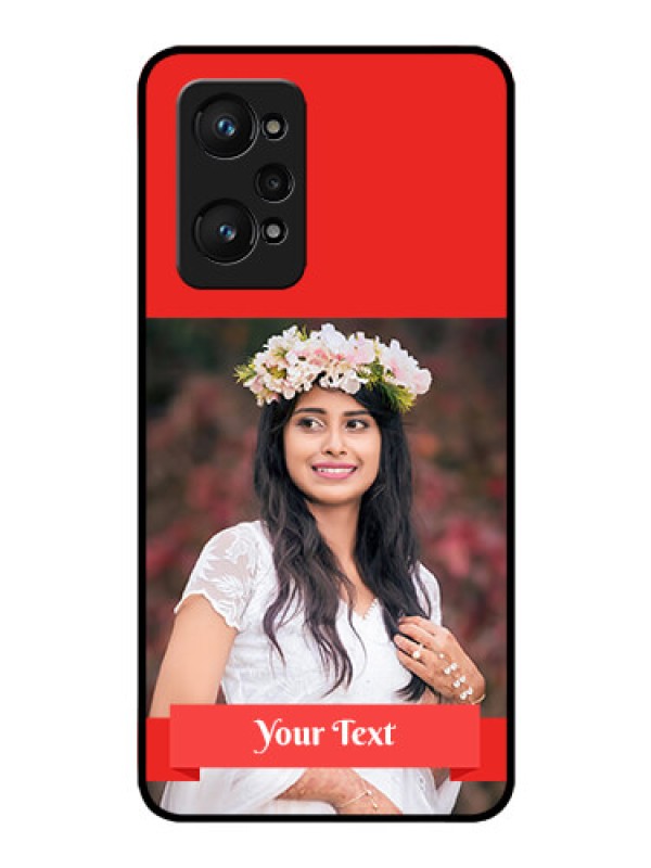 Custom realme GT Neo 2 5G Custom Glass Phone Case - Simple Red Color Design