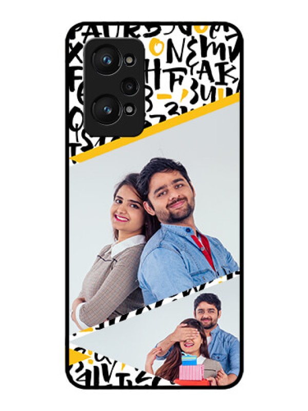 Custom realme GT Neo 2 5G Custom Glass Mobile Case - Letters Pattern Design