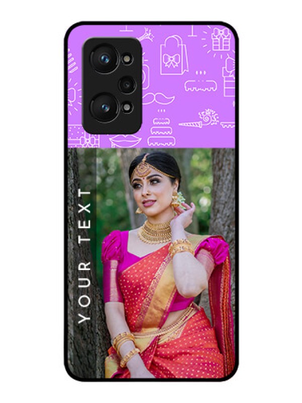 Custom realme GT Neo 2 5G Custom Glass Mobile Case - Birthday Icons Design