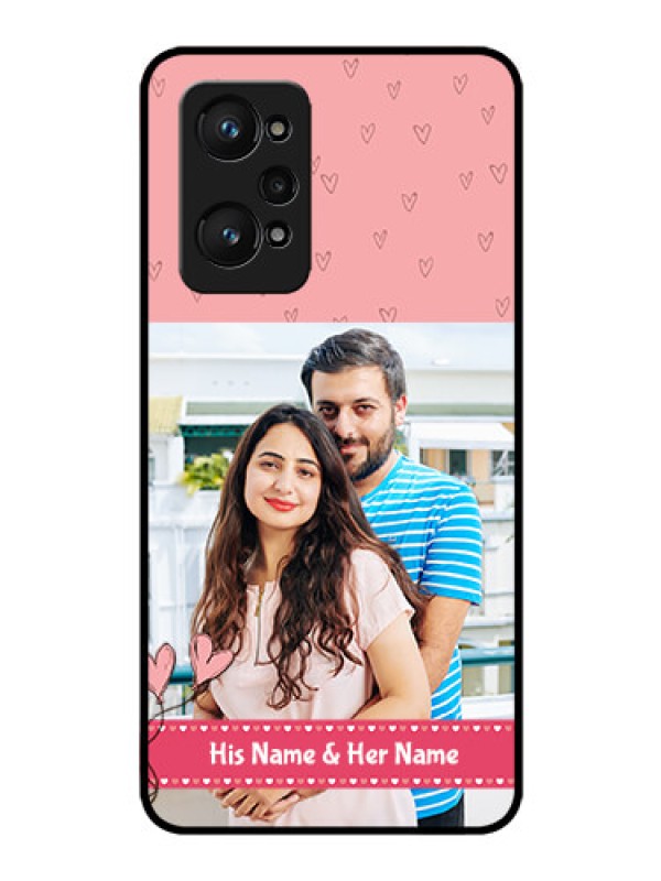 Custom realme GT Neo 2 5G Personalized Glass Phone Case - Love Design Peach Color