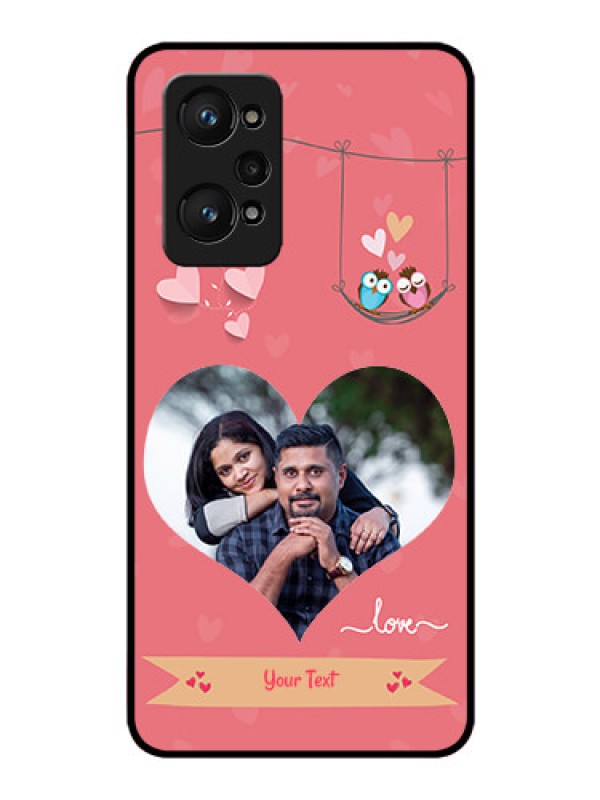 Custom realme GT Neo 2 5G Personalized Glass Phone Case - Peach Color Love Design