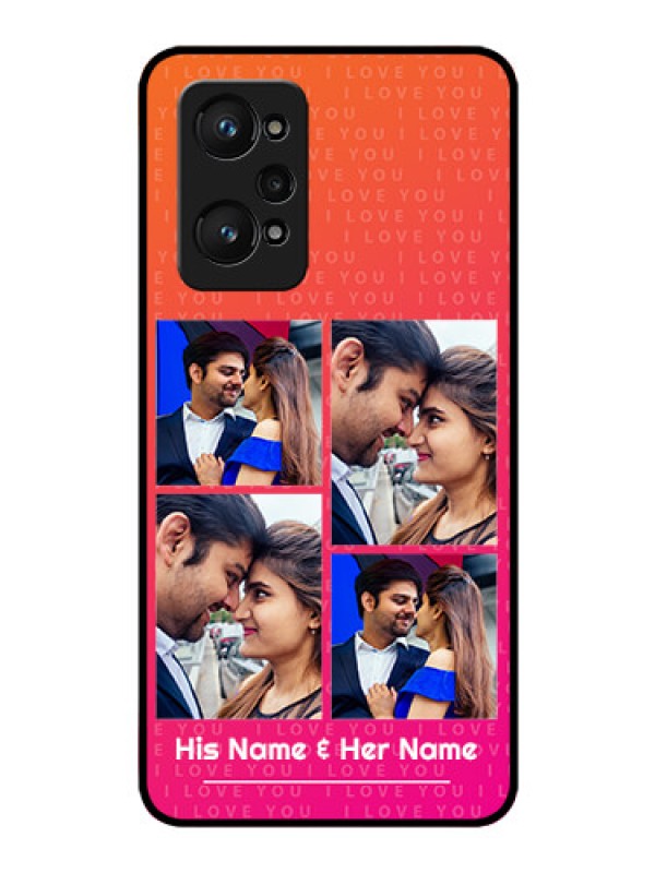 Custom realme GT Neo 2 5G Custom Glass Phone Case - I Love You Pink Design