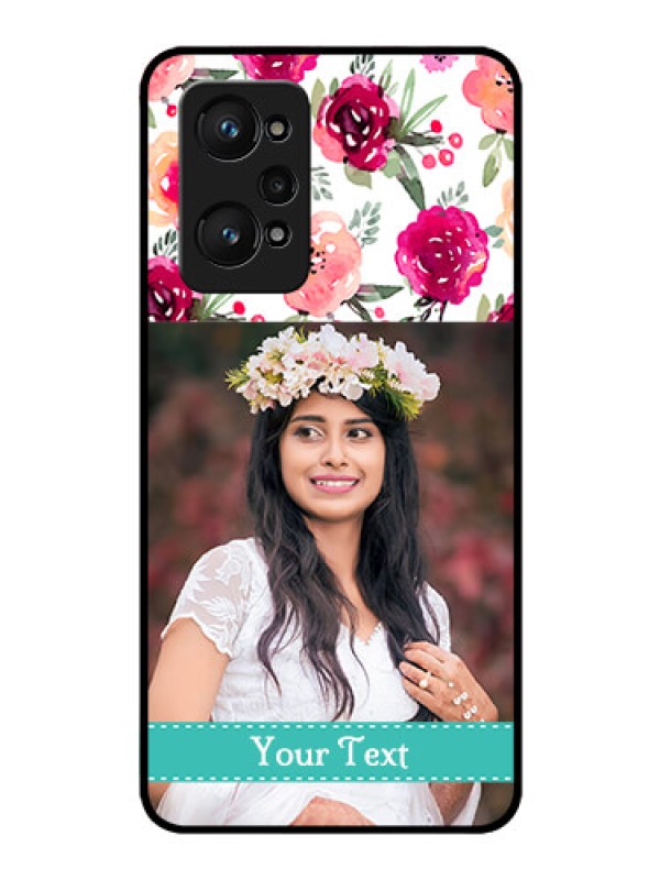 Custom realme GT Neo 2 5G Custom Glass Phone Case - Watercolor Floral Design
