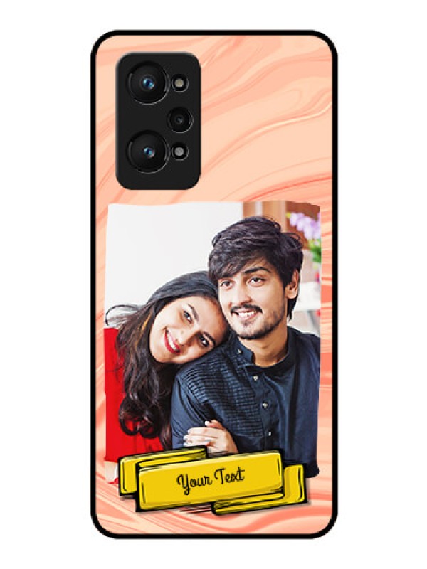 Custom realme GT Neo 2 5G Personalized Glass Phone Case - Marble Texture Design