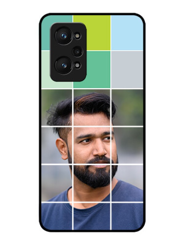 Custom realme GT Neo 2 5G Photo Printing on Glass Case - with white box pattern