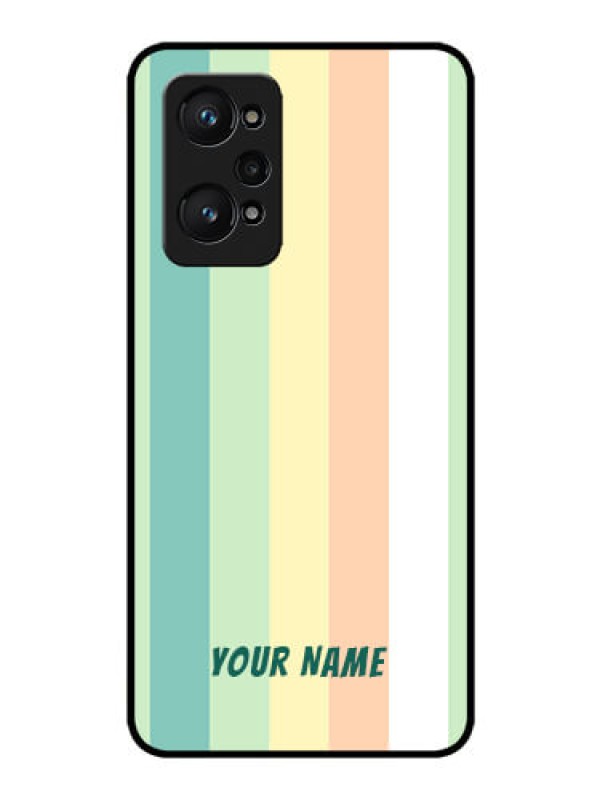 Custom Realme Gt Neo 2 5G Photo Printing on Glass Case - Multi-colour Stripes Design