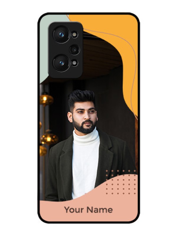 Custom Realme Gt Neo 2 5G Personalized Glass Phone Case - Tri-coloured overlay design