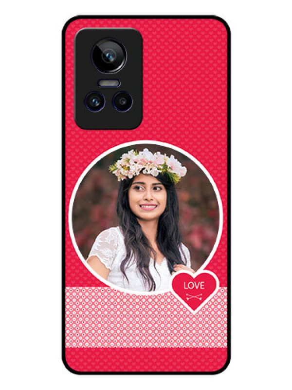 Custom Realme GT Neo 3 150W Personalised Glass Phone Case - Pink Pattern Design