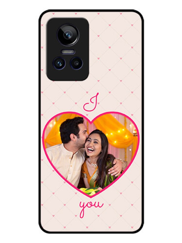 Custom Realme GT Neo 3 150W Custom Glass Mobile Case - Heart Shape Design