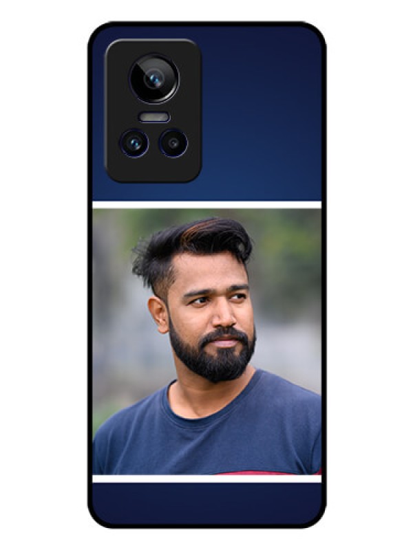 Custom Realme GT Neo 3 150W Personalized Glass Phone Case - Simple Royal Blue Design
