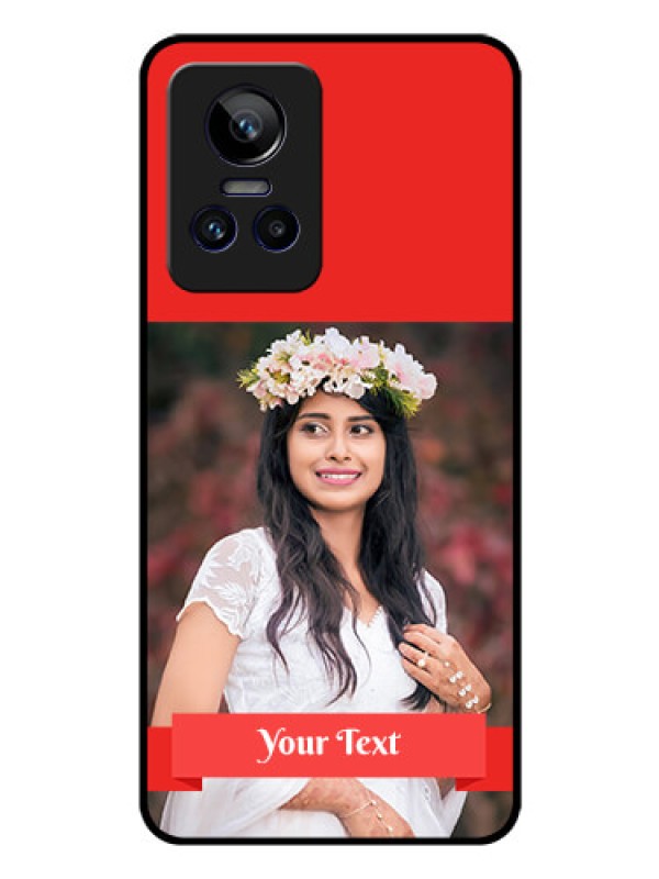 Custom Realme GT Neo 3 150W Custom Glass Phone Case - Simple Red Color Design