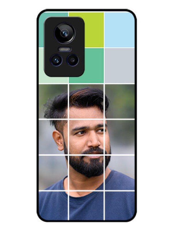 Custom Realme GT Neo 3 150W Photo Printing on Glass Case - with white box pattern