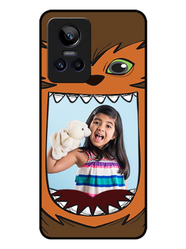 Custom Realme GT Neo 3 150W Photo Printing on Glass Case - Owl Monster Back Case Design