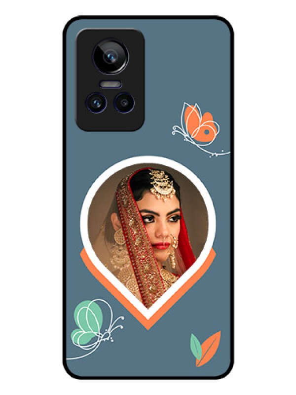 Custom Realme Gt Neo 3 150W Custom Glass Mobile Case - Droplet Butterflies Design