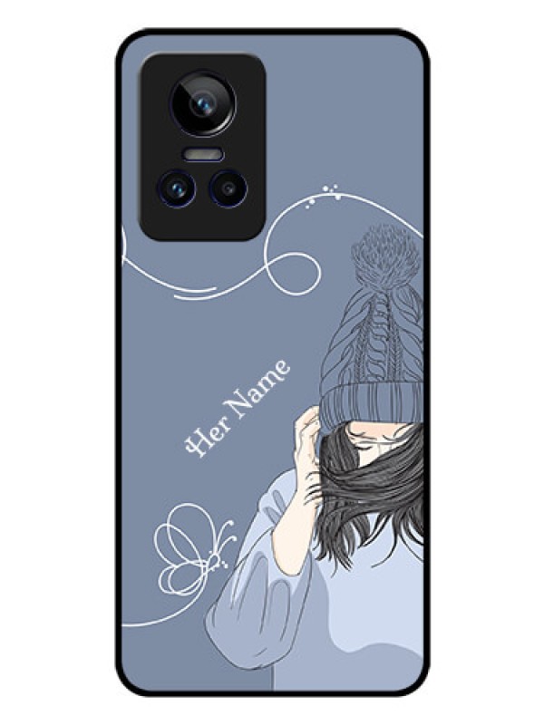Custom Realme Gt Neo 3 150W Custom Glass Mobile Case - Girl in winter outfit Design