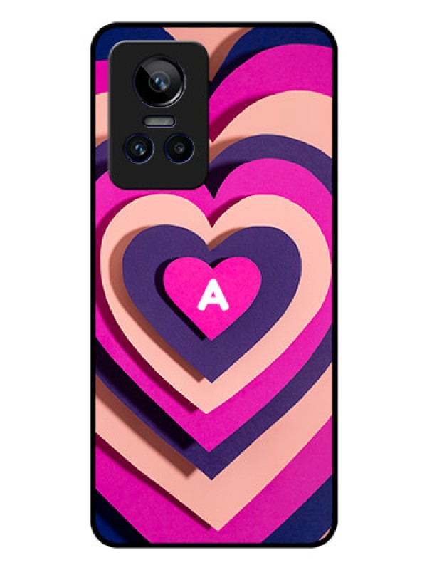 Custom Realme Gt Neo 3 150W Custom Glass Mobile Case - Cute Heart Pattern Design