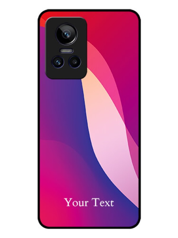 Custom Realme Gt Neo 3 150W Personalized Glass Phone Case - Digital abstract Overlap Design